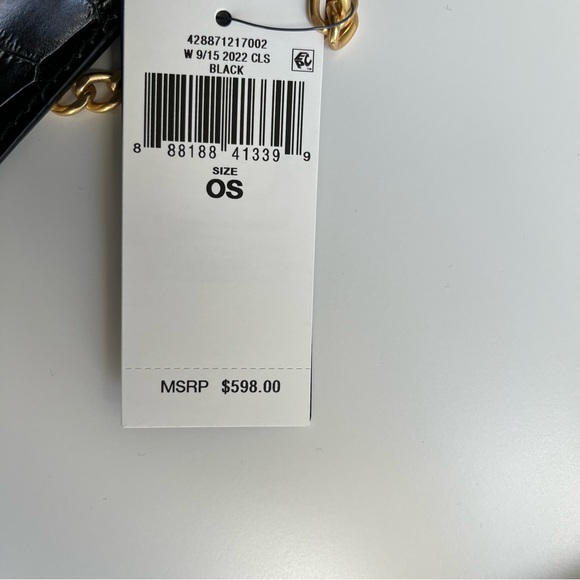 $598 Polo ID Croc-Embossed Envelope Chain Bag NWT - Picture 9 of 10